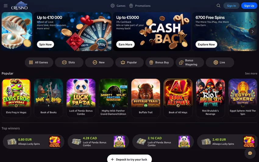 Crusino Casino Experience